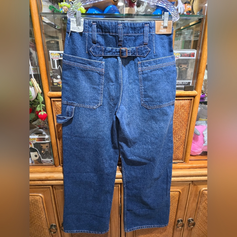 FREE PEOPLE MAJOR LEAGUE MID RISE CUFFED CROP - Picture 6 of 10